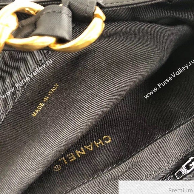 Chanel CC Chain Tote Shopping Bag Black 2018 (YD-9031501)