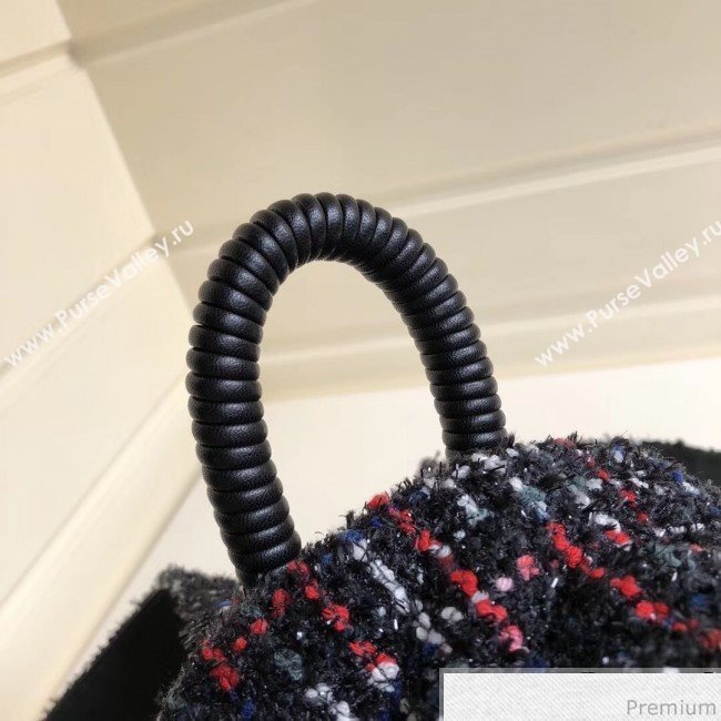Chanel Sequins Tweed and Nylon Backpack Black 2019 (YD-9031502)