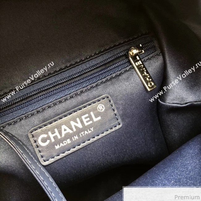 Chanel Sequins Tweed and Nylon Backpack Blue 2019 (YD-9031503)