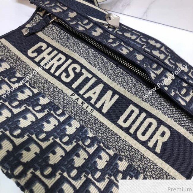 Dior Clutch/Crossbody Bag in Blue Oblique Jacquard Canvas 2019 (XYD-9040344)