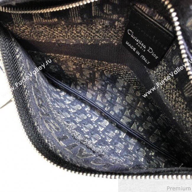 Dior Clutch/Crossbody Bag in Blue Oblique Jacquard Canvas 2019 (XYD-9040344)