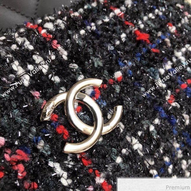 Chanel Sequins Tweed and Quilting Nylon Backpack Black 2019 (YD-9031504)