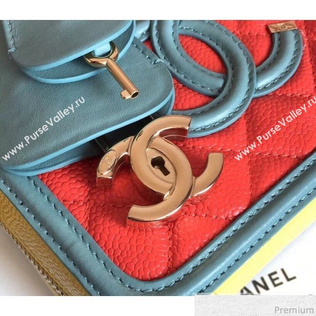 Chanel Small Vanity Case Handbag Red/Blue/Yellow 2019 (KN-9031508)