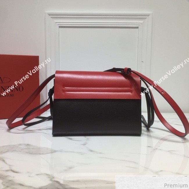 Valentino Mini VRING Smooth Calfskin Shoulder Bag Red/Black 2019 (XYD-9040348)
