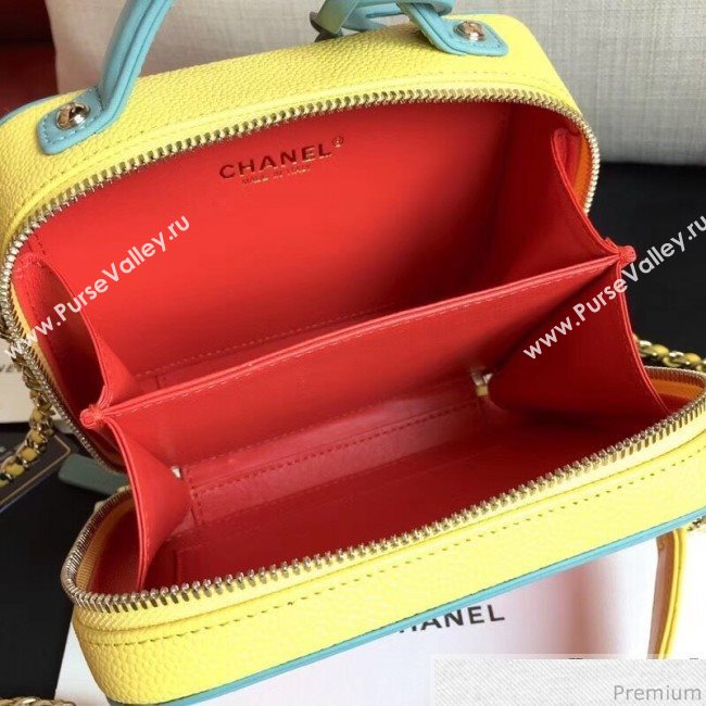 Chanel Small Vanity Case Handbag Red/Blue/Yellow 2019 (KN-9031508)