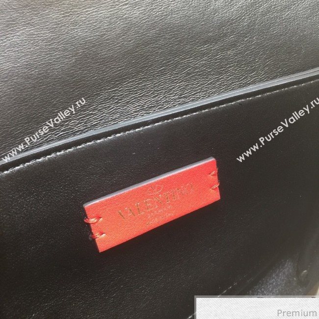 Valentino Mini VRING Smooth Calfskin Shoulder Bag Red/Black 2019 (XYD-9040348)