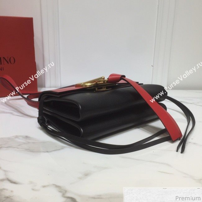 Valentino Mini VRING Smooth Calfskin Shoulder Bag Red/Black 2019 (XYD-9040348)