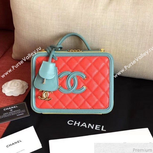 Chanel Vanity Case Handbag Red/Blue/Yellow 2019 (KN-9031509)