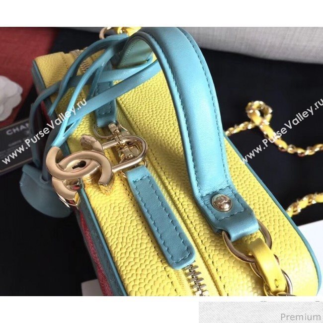 Chanel Vanity Case Handbag Red/Blue/Yellow 2019 (KN-9031509)