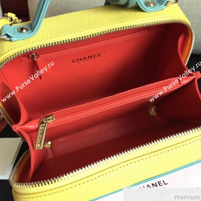 Chanel Vanity Case Handbag Red/Blue/Yellow 2019 (KN-9031509)
