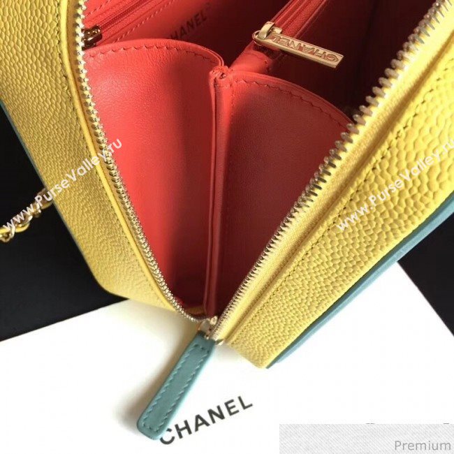 Chanel Vanity Case Handbag Red/Blue/Yellow 2019 (KN-9031509)