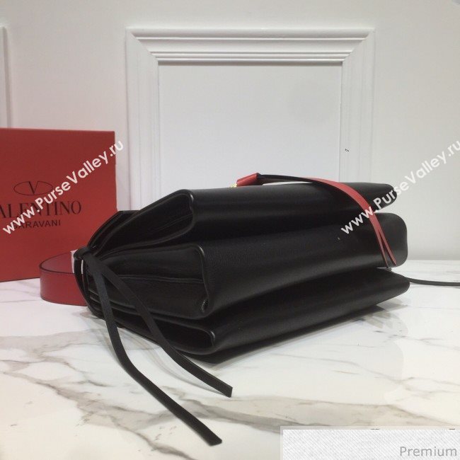 Valentino Medium VRING Smooth Calfskin Shoulder Bag Red/Black 2019 (XYD-9040350)