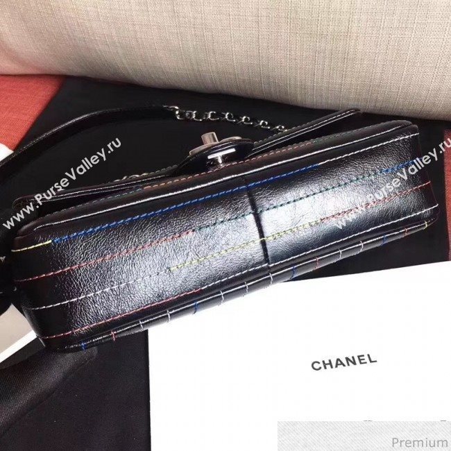 Chanel Colored Stripes Flap Bag Black 2019 (GN-9031511)