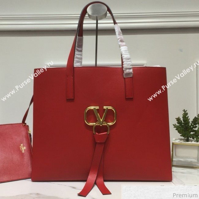 Valentino Large VRING Shopping Tote Red 2019 (XYD-9040351)