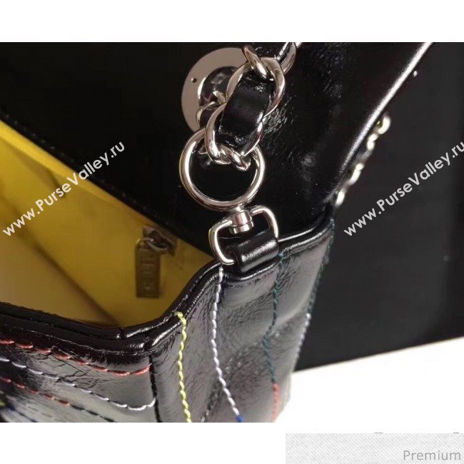 Chanel Colored Stripes Flap Bag Black 2019 (GN-9031511)