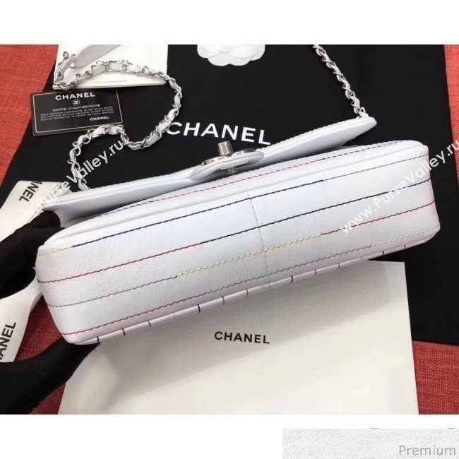 Chanel Colored Stripes Flap Bag White 2019 (GN-9031512)