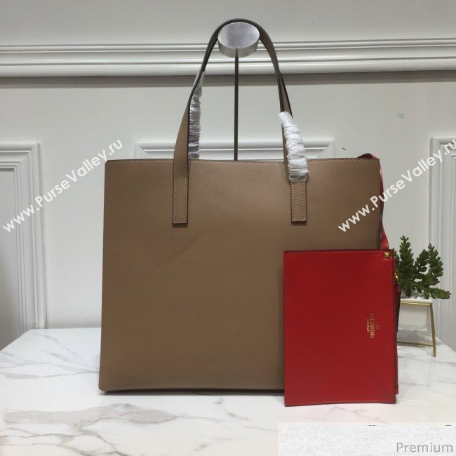 Valentino Large VRING Shopping Tote Taupe 2019 (XYD-9040352)