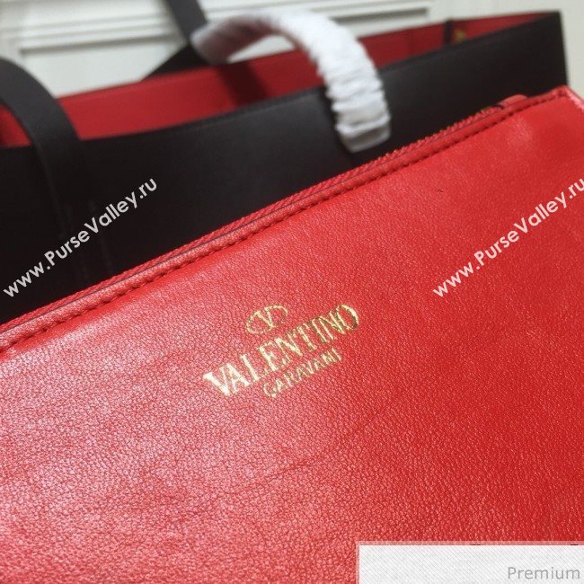 Valentino Large VRING Shopping Tote Black 2019 (XYD-9040353)