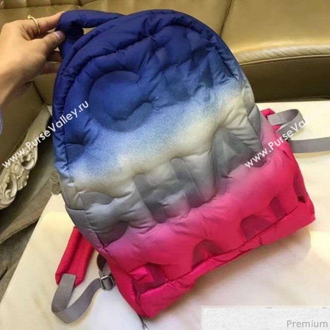 Chanel Down Feather Gradual Backpack Red/Gray/Blue 2018 (GN-9031514)