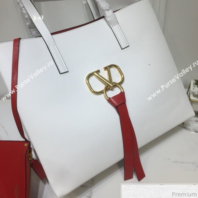 Valentino Large VRING Shopping Tote White 2019 (XYD-9040354)