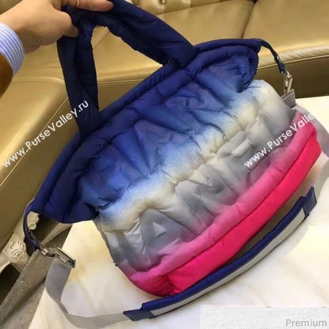 Chanel Down Feather Gradual Top Handle Bag Red/Gray/Blue 2018 (GN-9031515)