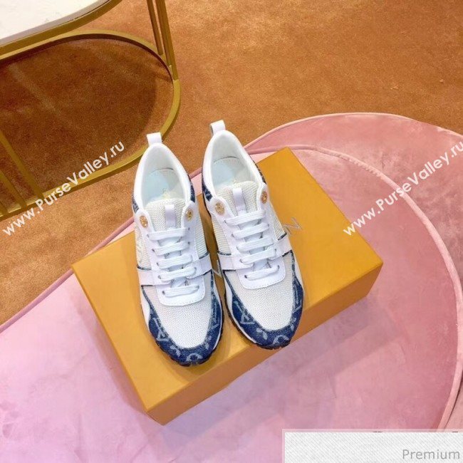 Louis Vuitton Run Away Sneaker 1A4WP1 Blue Monogram Denim/White 2019 (SIYA-9030839)