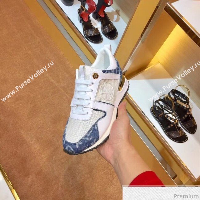 Louis Vuitton Run Away Sneaker 1A4WP1 Blue Monogram Denim/White 2019 (SIYA-9030839)