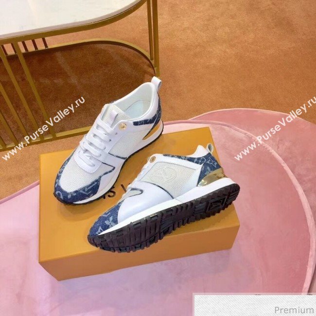 Louis Vuitton Run Away Sneaker 1A4WP1 Blue Monogram Denim/White 2019 (SIYA-9030839)