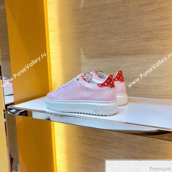 Louis Vuitton Stellar Sneaker in Monogram Flower Print Fabric Pink 2019 (SIYA-9030841)