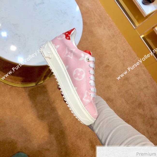 Louis Vuitton Stellar Sneaker in Monogram Flower Print Fabric Pink 2019 (SIYA-9030841)