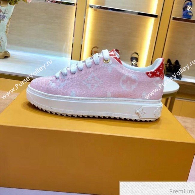 Louis Vuitton Stellar Sneaker in Monogram Flower Print Fabric Pink 2019 (SIYA-9030841)