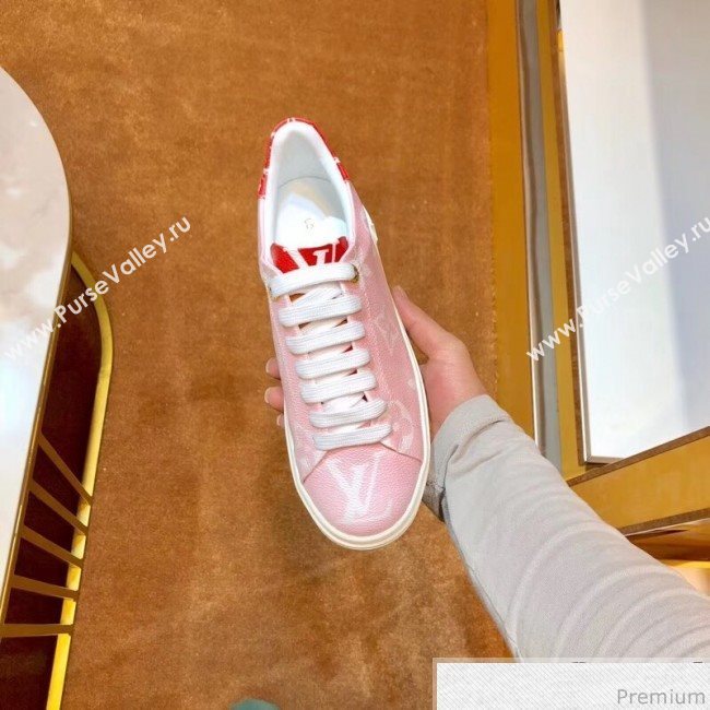 Louis Vuitton Stellar Sneaker in Monogram Flower Print Fabric Pink 2019 (SIYA-9030841)