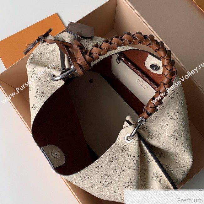 Louis Vuitton Carmel Hobo Shoulder Bag M53188 Creme White 2019 (KD-9040106)