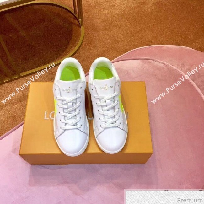 Louis Vuitton Luxembourg Sneaker 1A4OF6 White/Neon Yellow 2019(For Woman and Man) (SIYA-9030848)