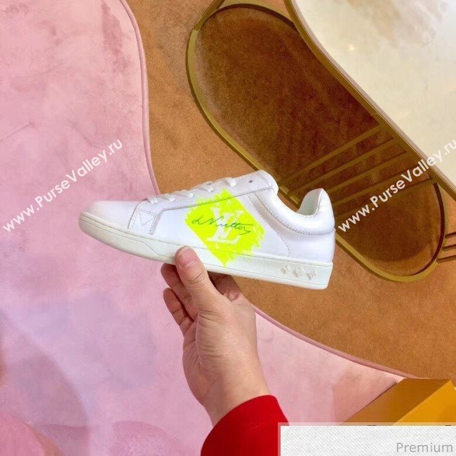 Louis Vuitton Luxembourg Sneaker 1A4OF6 White/Neon Yellow 2019(For Woman and Man) (SIYA-9030848)