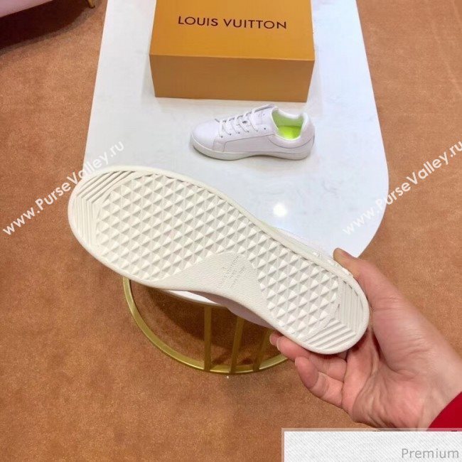 Louis Vuitton Luxembourg Sneaker 1A4OF6 White/Neon Yellow 2019(For Woman and Man) (SIYA-9030848)