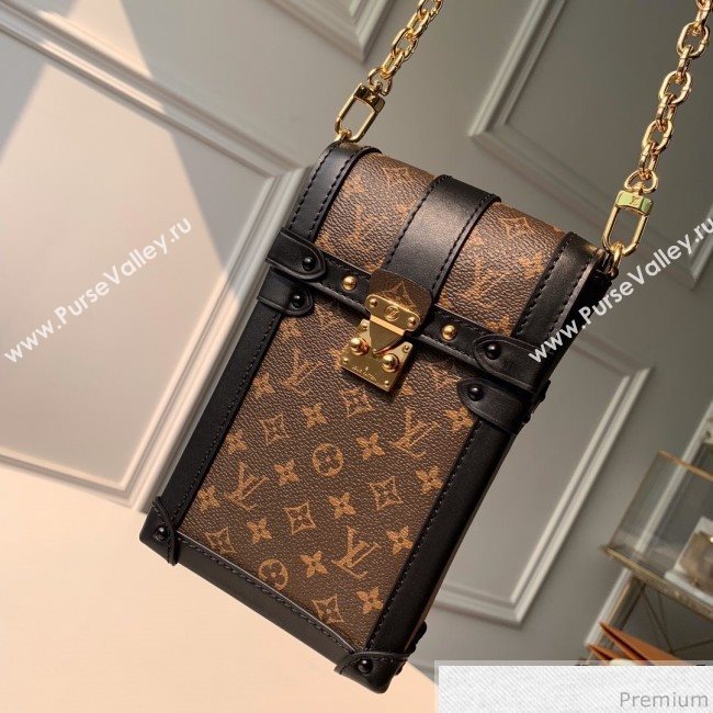 Louis Vuitton Monogram Canvas Phone Holder Mini Bag M63913 Black 2019 (KD-9040110)