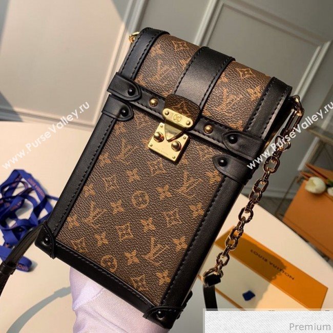 Louis Vuitton Monogram Canvas Phone Holder Mini Bag M63913 Black 2019 (KD-9040110)