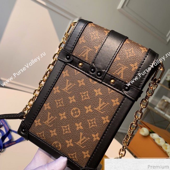 Louis Vuitton Monogram Canvas Phone Holder Mini Bag M63913 Black 2019 (KD-9040110)