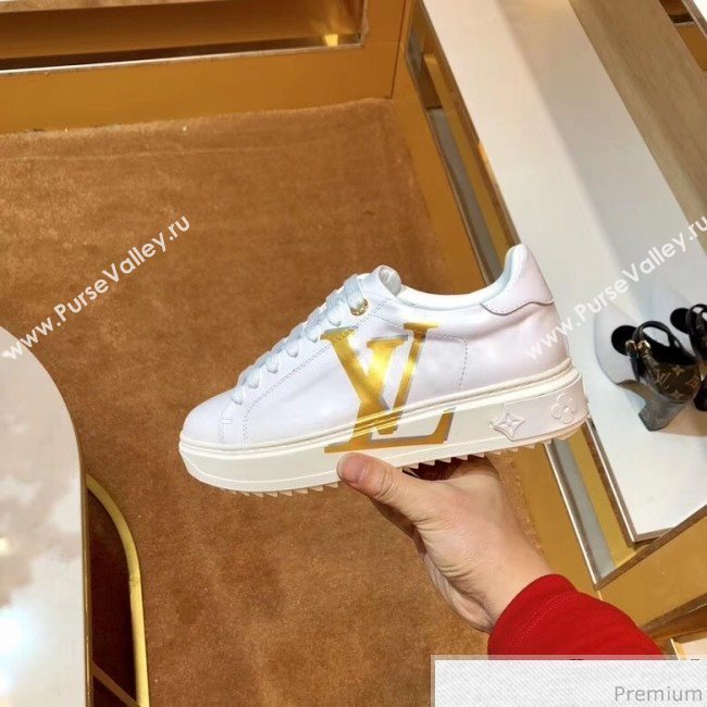 Louis Vuitton Time Out LV Sneaker 1A4VV8 White/Gold 2019 (SIYA-9030850)