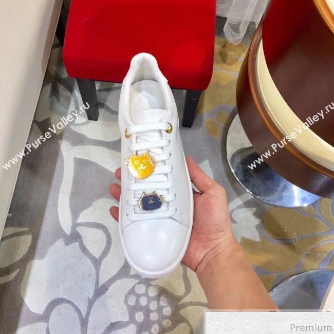 Louis Vuitton Frontrow Cats Sneaker in White Calf Leather 1A52EQ 2018 (SIYA-9030853)