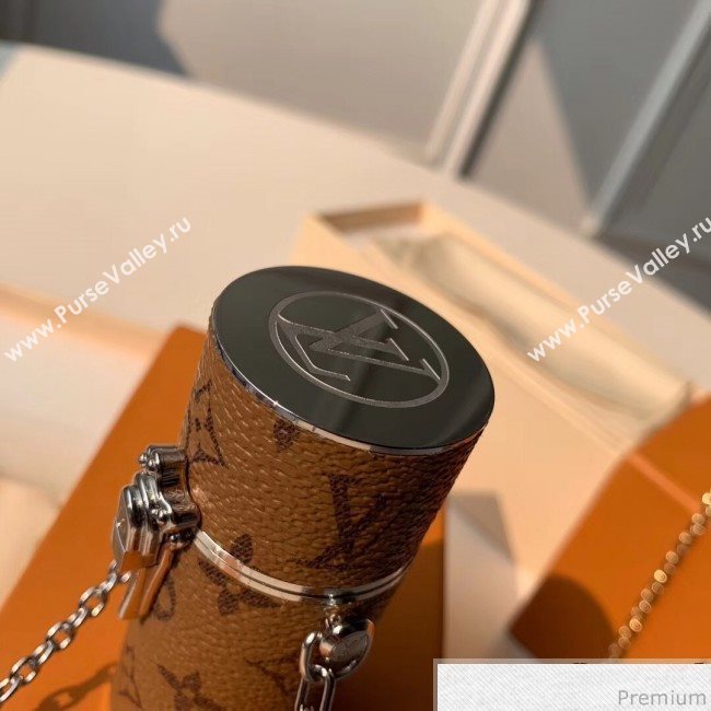 Louis Vuitton Monogram Canvas Lipstick Case MP2407 Silver Chain (FANG-9040113)