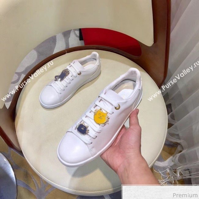 Louis Vuitton Frontrow Cats Sneaker in White Calf Leather 1A52EQ 2018 (SIYA-9030853)