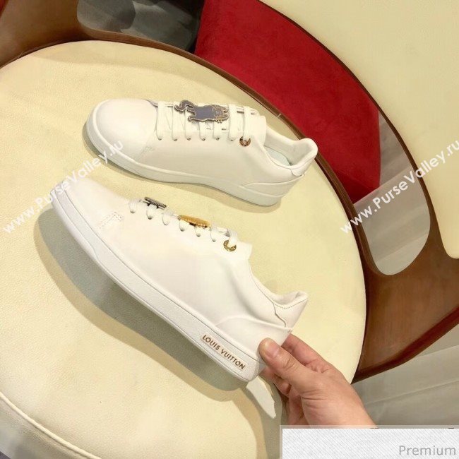 Louis Vuitton Frontrow Cats Sneaker in White Calf Leather 1A52EQ 2018 (SIYA-9030853)