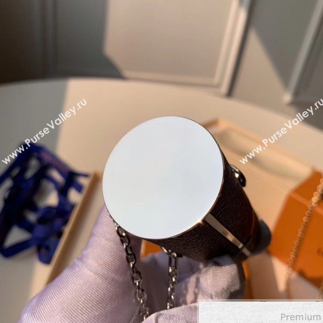 Louis Vuitton Monogram Canvas Lipstick Case MP2407 Silver Chain (FANG-9040113)
