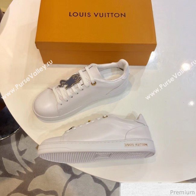 Louis Vuitton Frontrow Cats Sneaker in White Calf Leather 1A52EQ 2018 (SIYA-9030853)