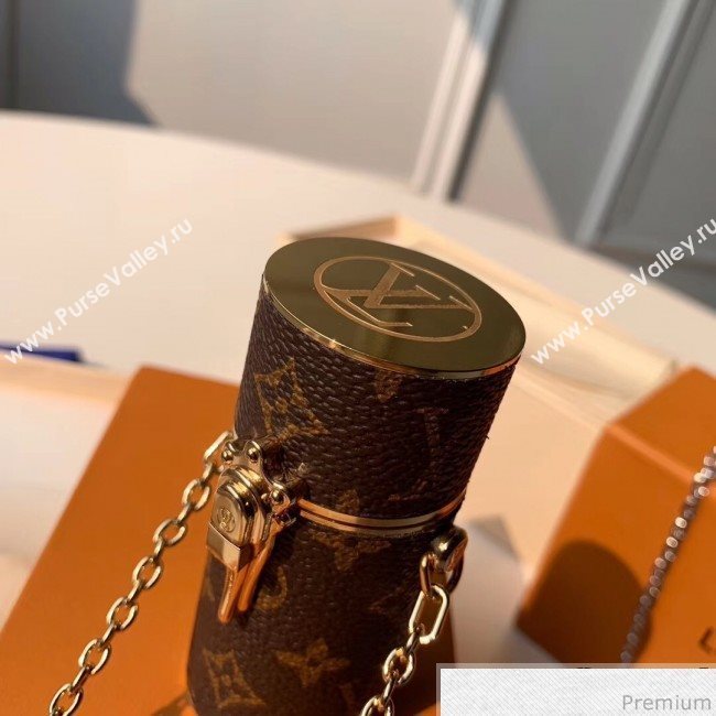 Louis Vuitton Monogram Canvas Lipstick Case MP2406 Gold Chain (FANG-9040114)