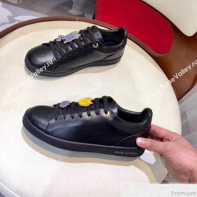 Louis Vuitton Frontrow Cats Sneaker in Black Calf Leather 1A52EQ 2018 (SIYA-9030854)