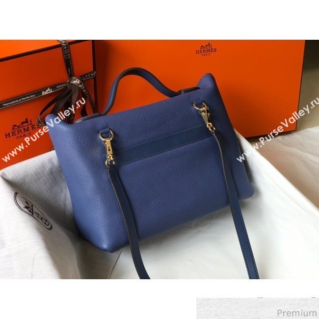 Hermes Kelly 24/24 - 29 Bag in Togo Leather Blue/Gold 2018 (Half Handmade) (FLB-9040116)