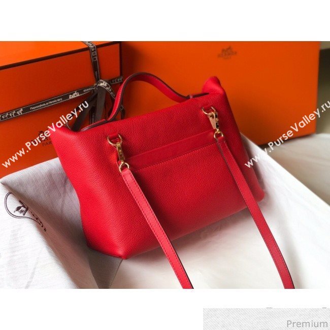 Hermes Kelly 24/24 - 29 Bag in Togo Leather Red/Gold 2018 (Half Handmade) (FLB-9040117)